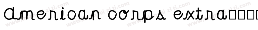 American corps extra字体转换